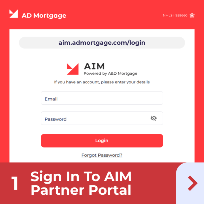 step 1: sign in to aim partner portal